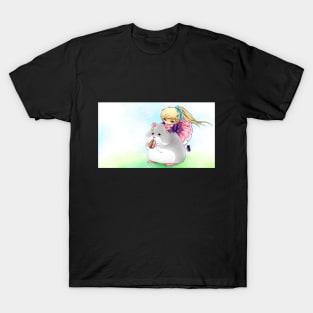 Chibi Girl and Pet Hamster T-Shirt